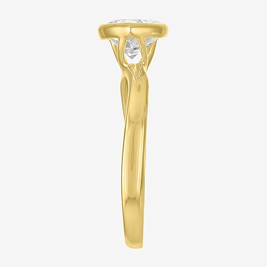 Diamond Addiction E-F / Vs1-Vs2 Womens 2 CT. T.W. Lab Grown White Diamond 10K Gold Pear Solitaire Cocktail Ring