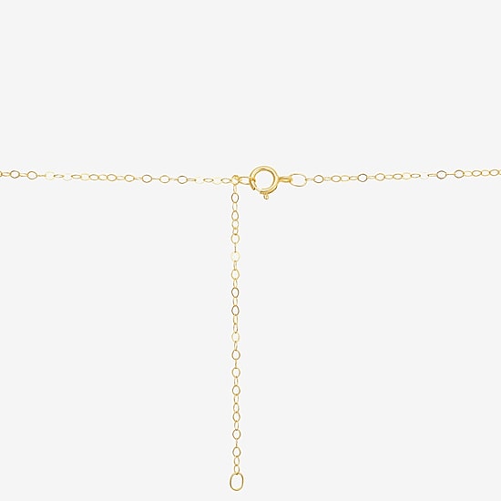 Womens 10K Gold Heart 16 Inch Pendant Necklace