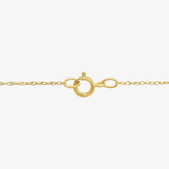 Womens 10K Gold Heart 18 Inch Pendant Necklace