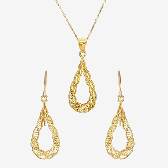 Womens 14K Gold Pear 2-pc. Jewelry Set