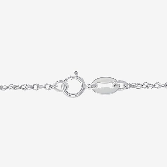 Womens Sterling Silver 18 Inch Locket Necklace