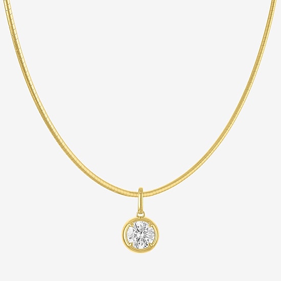 Diamond Addiction G-H / Si2-I1 Womens 1 CT. T.W. Lab Grown White Diamond 14K Gold Over Silver 18 Inch Pendant Necklace