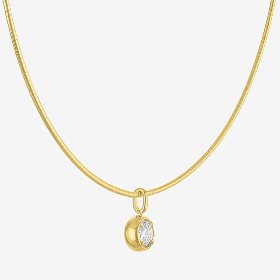 Diamond Addiction G-H / Si2-I1 Womens 1 CT. T.W. Lab Grown White Diamond 14K Gold Over Silver 18 Inch Pendant Necklace