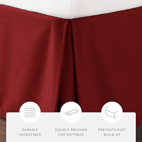 Casual Comfort Luxury Pleated 14" Hypoallergenic Wrinkle Resistant Bed Skirt