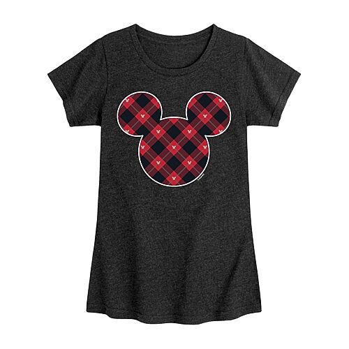 Disney Collection Girls Round Neck Short Sleeve Regular Fit Minnie Mouse Graphic T-Shirt, X-large, Black