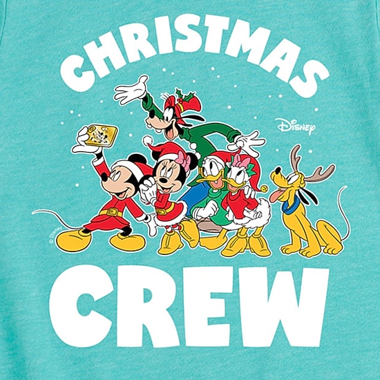 Disney Collection Girls Round Neck Short Sleeve Regular Fit Mickey and Friends Graphic T-Shirt