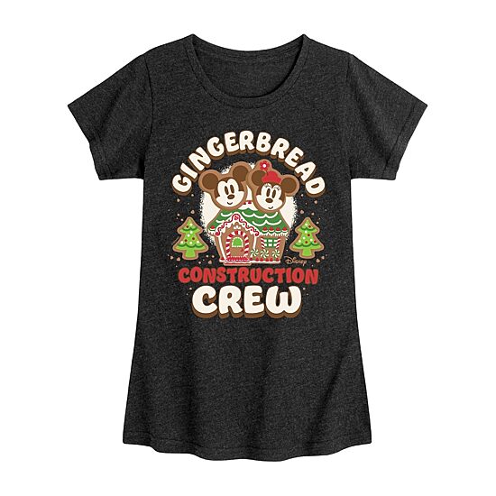 Disney Collection Girls Round Neck Short Sleeve Regular Fit Mickey and Friends Graphic T-Shirt