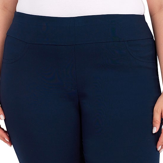 Hearts Of Palm Womens Plus Straight Mid Rise Capri Pant