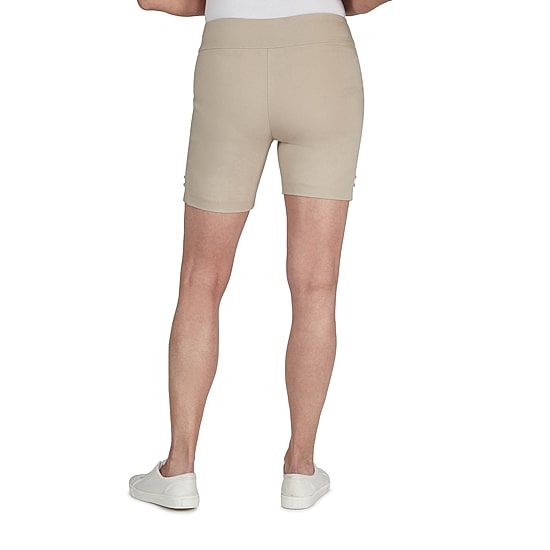 Hearts Of Palm Womens Mid Rise Petite Pull-On Short