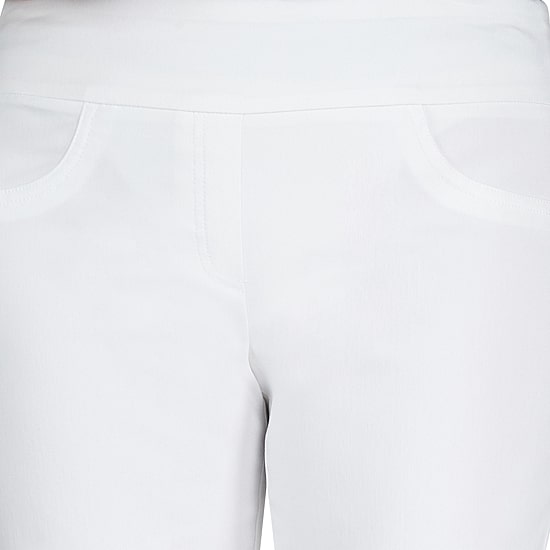Hearts Of Palm Womens Petite Straight Mid Rise Capri Pant