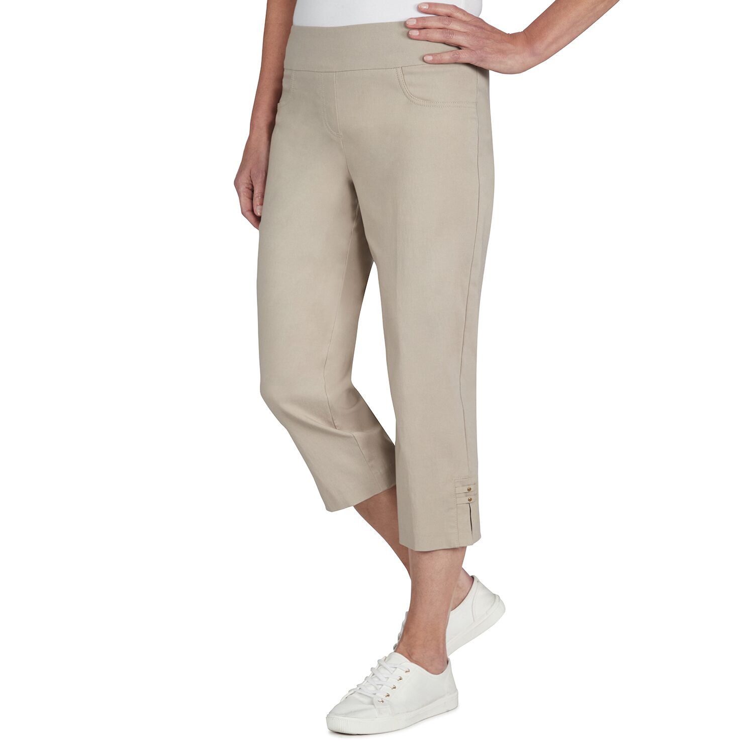 Hearts Of Palm Womens Straight Mid Rise Capri Pant