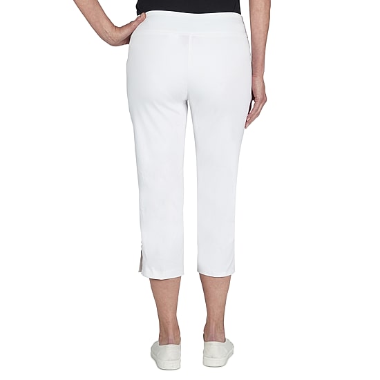 Hearts Of Palm Womens Straight Mid Rise Capri Pant