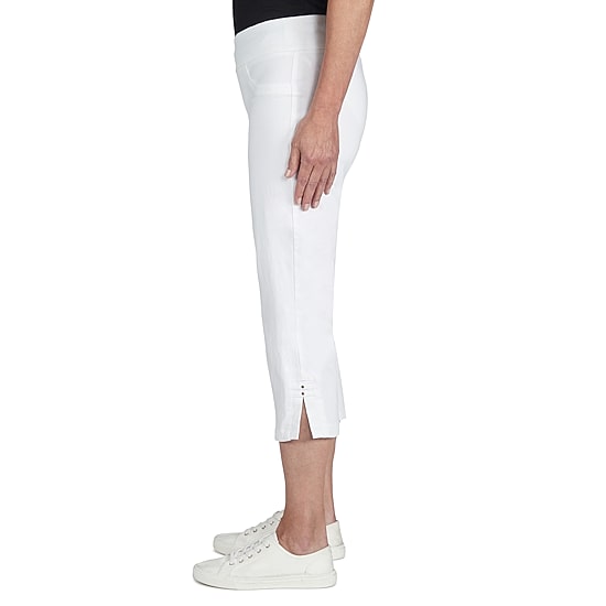 Hearts Of Palm Womens Straight Mid Rise Capri Pant