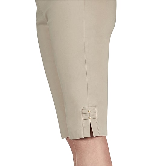 Hearts Of Palm Womens Straight Mid Rise Skimmer Pant