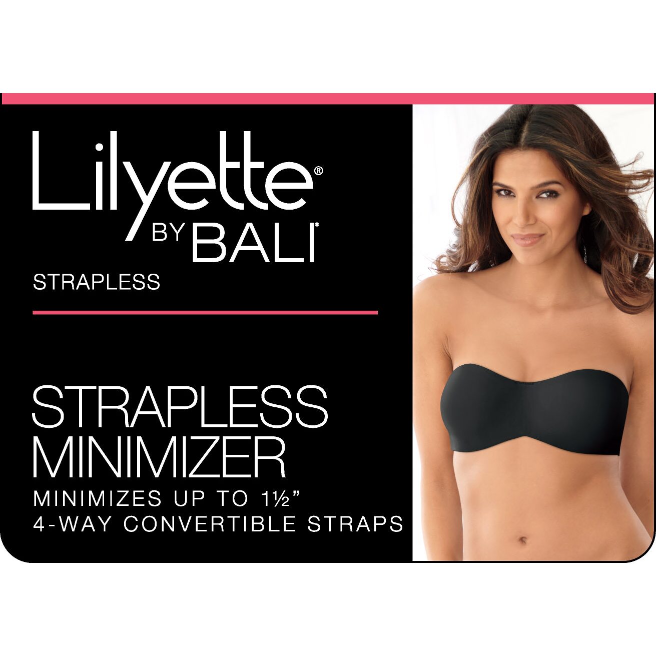 Bali Lilyette Tailored Womens Seamless Medium Support Minimizer Strapless Underwire Bra 0939