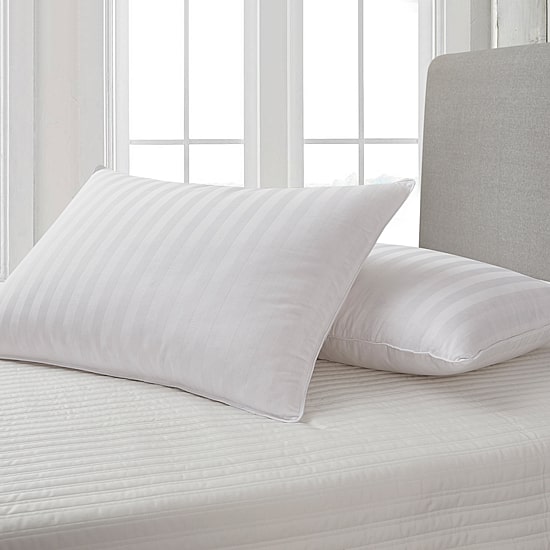Blue Ridge Home Fashions 350 Thread Count Damask Stripe White Down Pillow