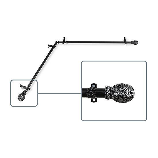 Rod Desyne Forest Corner Window 3/4 IN Adjustable Curtain Rod