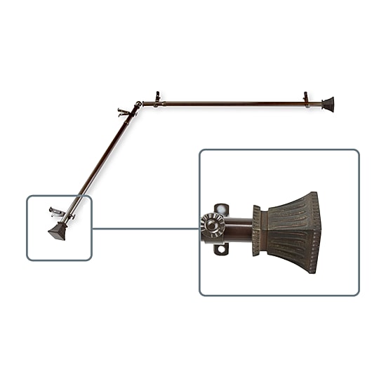 Rod Desyne Trumpet Corner Window 3/4 in Curtain Rod
