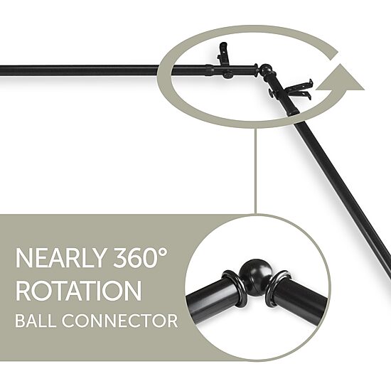 Rod Desyne Forest Corner Window 3/4 IN Adjustable Curtain Rod