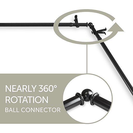 Rod Desyne Garnet 4-Sided Bay Window Rod