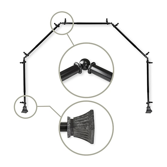 Rod Desyne Trumpet 5-Sided Bay Window Rod