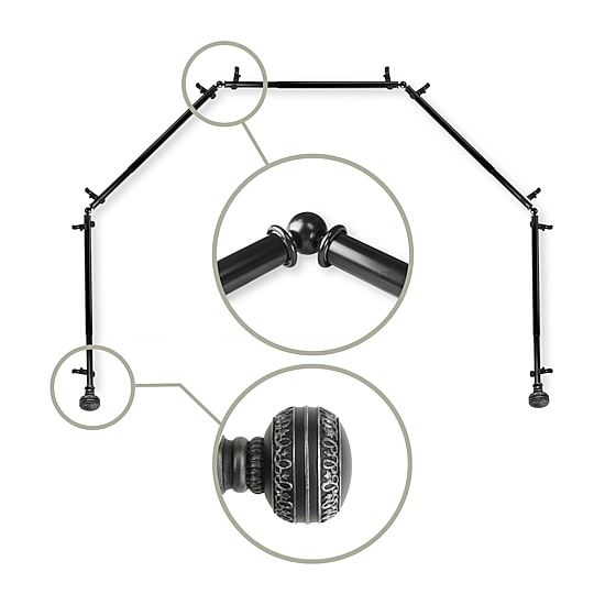 Rod Desyne Ornament 5-Sided Bay Window Rod