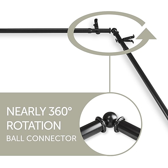 Rod Desyne Garnet 5-Sided Bay Window Rod