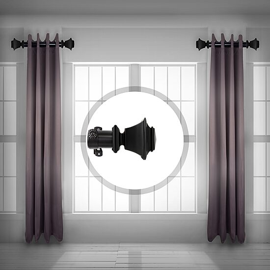 Rod Desyne (Set Of 2) Bach Side 1 1/2 IN Adjustable Curtain Rod
