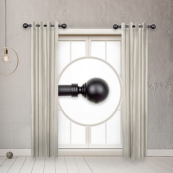 Rod Desyne (Set Of 2) Globe Side 1 in Curtain Rod