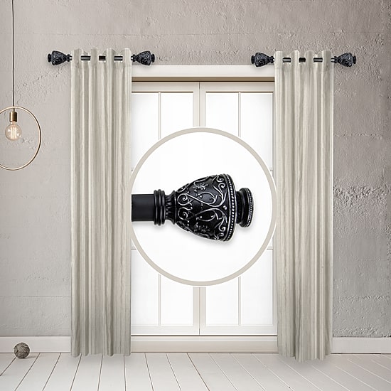 Rod Desyne (Set Of 2) Veda Side 1 IN Adjustable Curtain Rod