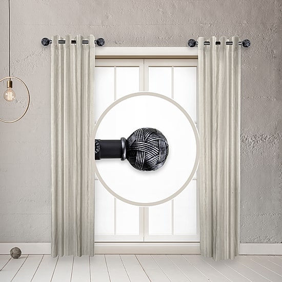 Rod Desyne (Set Of 2) Twine Side 1 IN Adjustable Curtain Rod