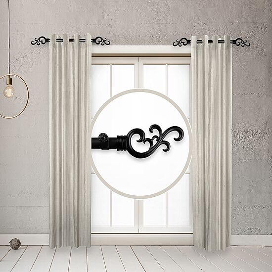 Rod Desyne (Set Of 2) Madeline Side 1 IN Adjustable Curtain Rod