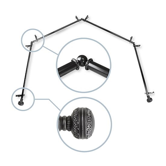 Rod Desyne Ornament 4-Sided Bay Window Rod