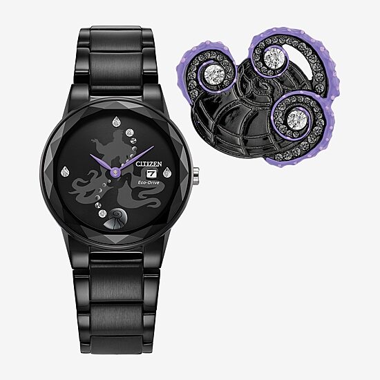 Citizen Ursula Womens Black Stainless Steel 2-pc. Watch Boxed Set Ga1075-68w