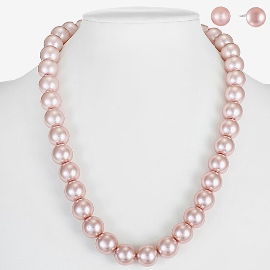 Monet Jewelry Timeless Collar Necklace And Stud Earring Womens Simulated Pearl 2-pc. Jewelry Set