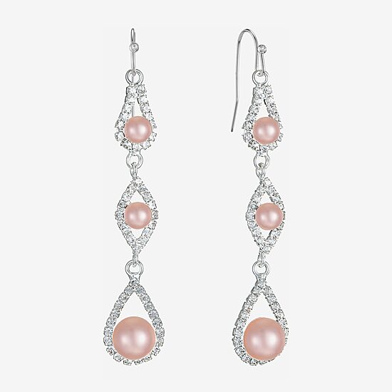 Monet Jewelry Timeless Womens Simulated Pearl Drop Earrings