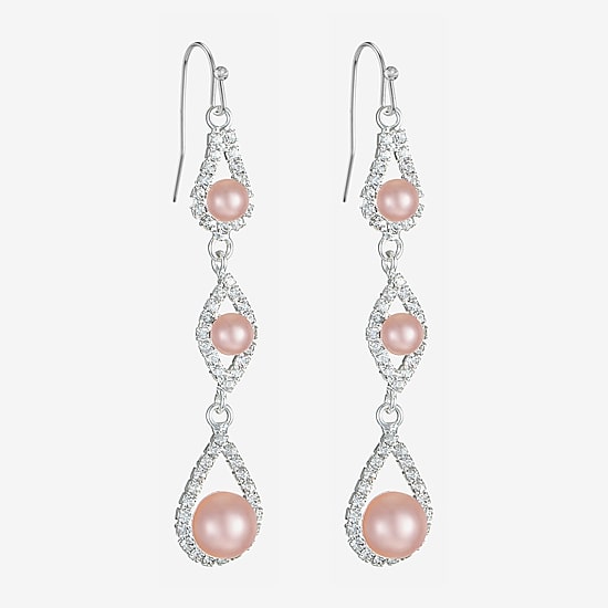 Monet Jewelry Timeless Womens Simulated Pearl Drop Earrings