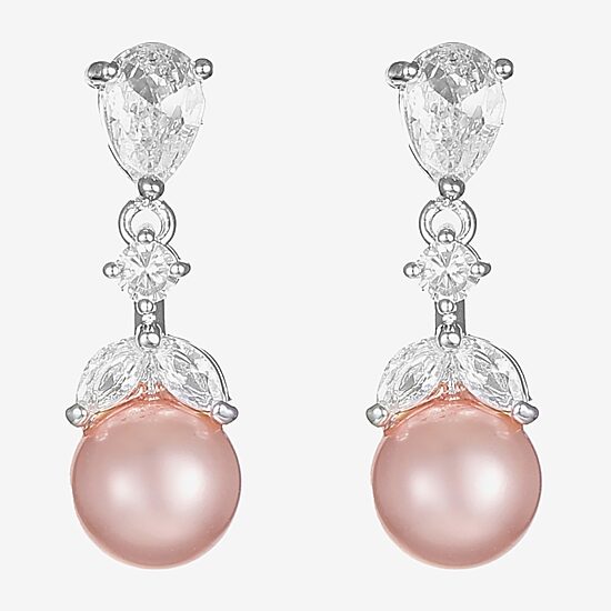 Monet Jewelry Timeless Womens Simulated Pearl Hypoallergenic Drop Earrings