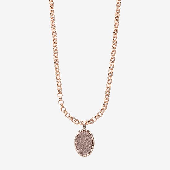 Monet Jewelry Womens Oval 18 Inch Pendant Necklace