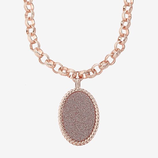 Monet Jewelry Womens Oval 18 Inch Pendant Necklace