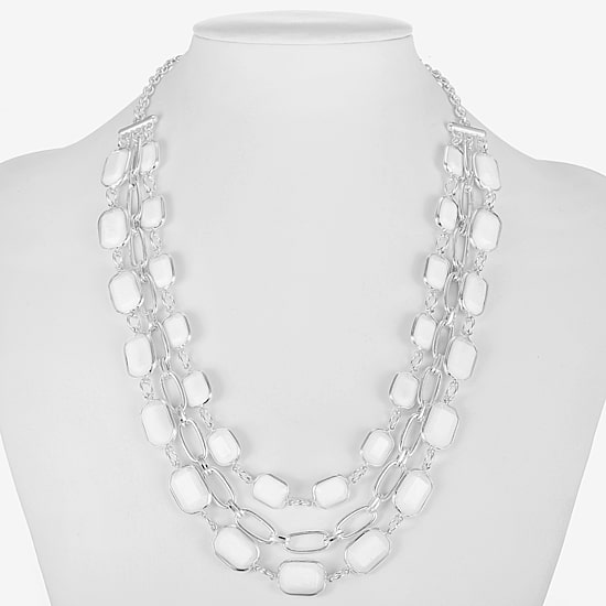 Liz Claiborne Layered Womens 18 Inch Statement Necklace