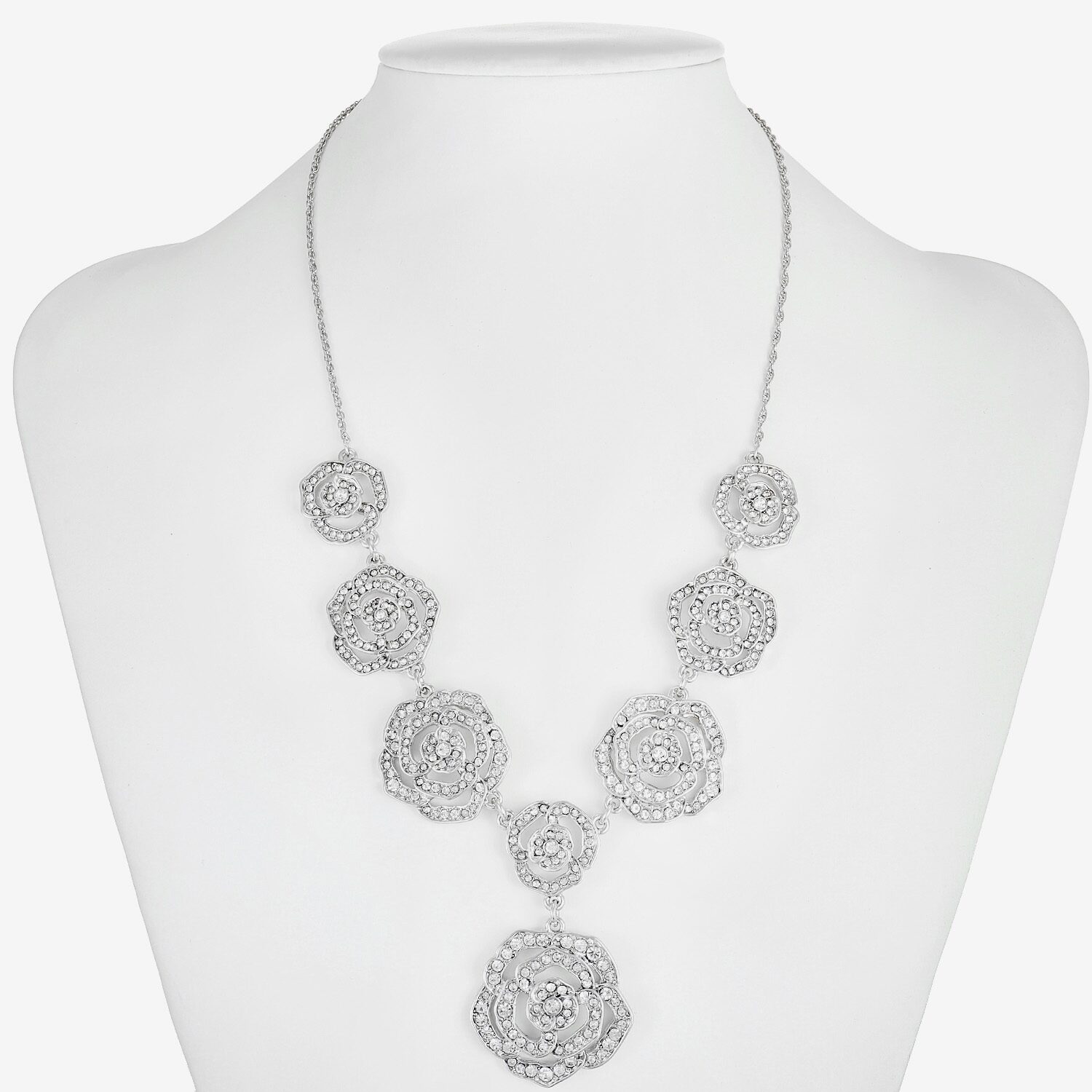 Monet Jewelry Timeless Rose Womens Glass 18 Inch Y Necklace