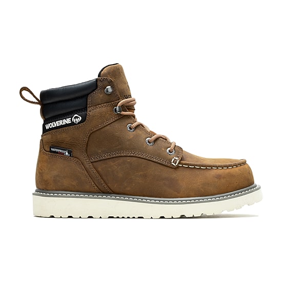 Wolverine Mens Tradewedge Waterproof Flat Heel Work Boots