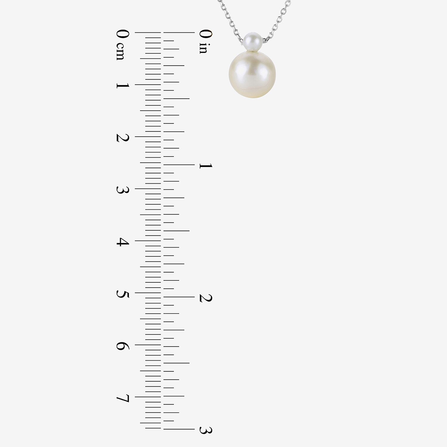 Womens White Cultured Freshwater Pearl Sterling Silver Inch Pendant Necklace