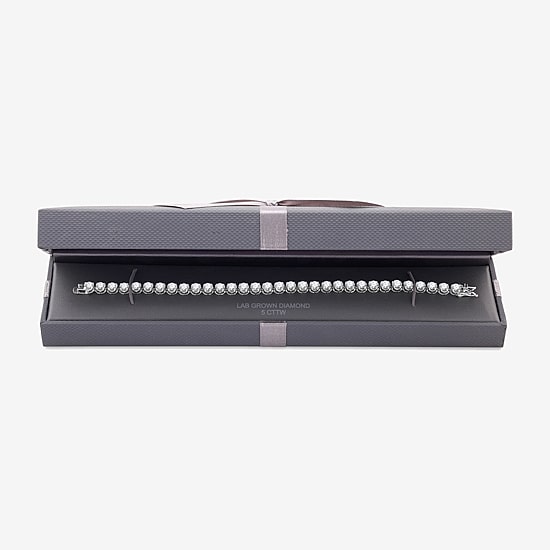 (G / Si1-Si2) Womens 12 Ct.T.W. Lab Grown White Diamond 14K Gold 7.25 Inch Tennis Bracelet