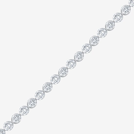 Floating Diamonds (F / Vs2) Womens 5 CT. T.W. Lab Grown White Diamond 14K Gold 7.25 Inch Tennis Bracelet