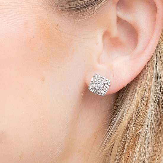 Diamond Blossom Womens 1 CT. T.W. Natural White Diamond 10K Gold 2-pc. Jewelry Set