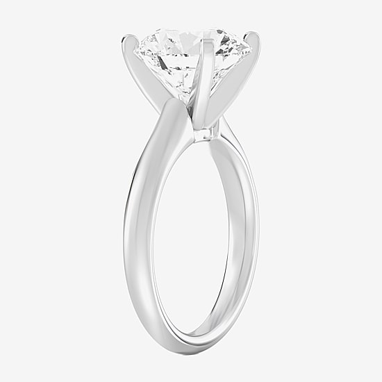  5 CT. Round Lab-Grown (F / VS1)  Diamond Solitaire Engagement Ring in 14k Gold