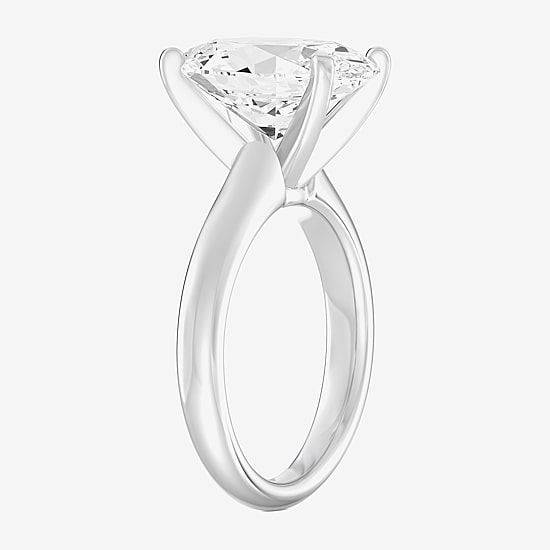 (F / VS1) Womens 5 CT. Lab-Grown White Diamond 14K Gold Oval Solitaire Engagement Ring