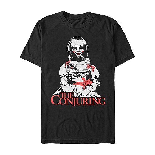 Mens Short Sleeve The Conjuring Graphic T-Shirt, Large, Black